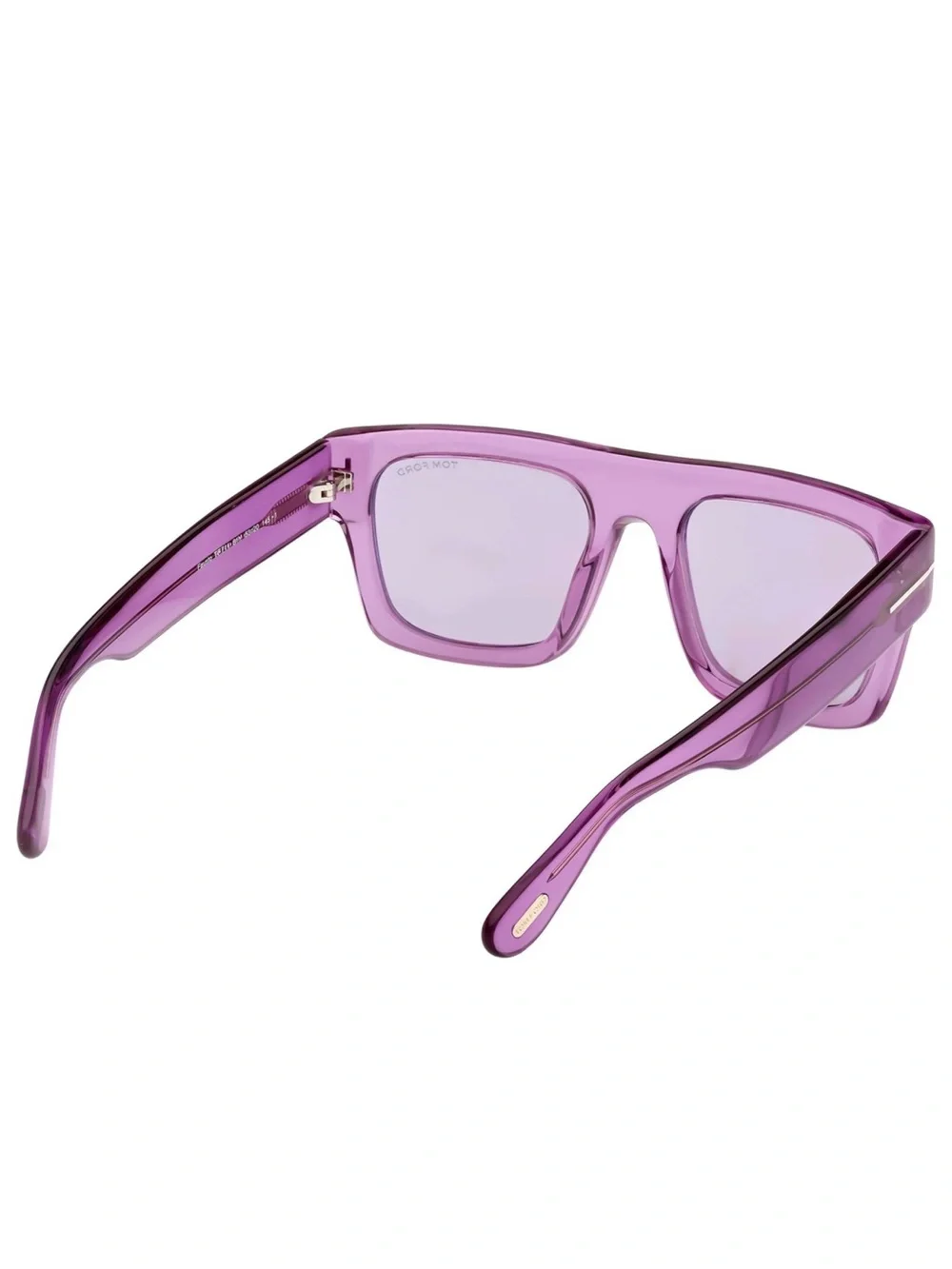 New Tom Ford FT0711 81Y Fausto Lavender Transparent Square Sunglasses Authentic